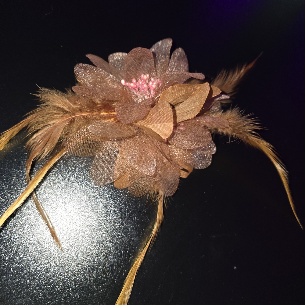 Elegant Brown Floral Hair Accessory